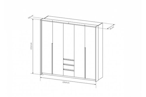 Szafa FOXE 230 cm na Arena.pl