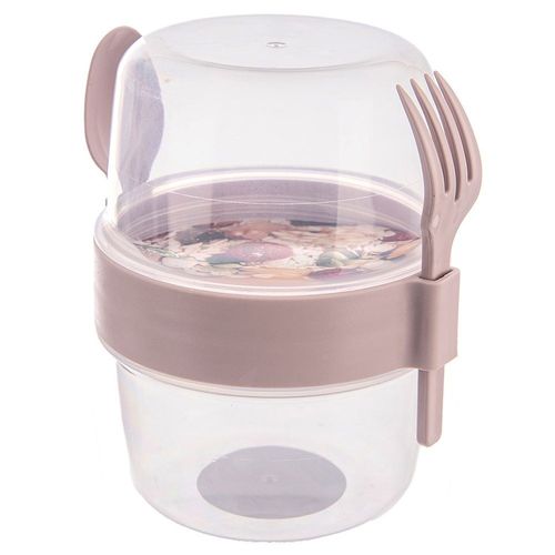 Pojemnik Lunchbox Pudełko na Jogurt Musli Owoce Sałatkę + Sztućce 370 ml na Arena.pl