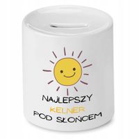 Skarbonka Prezent Dla Kelnera Najlepszy Pod Z Nadrukiem Ze Zdjęciem