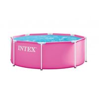 BASEN STELAŻOWY DLA DZIECI 244X76 CM RÓŻOWY INTEX PVC
