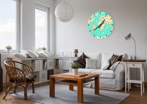 Zegar Ścienny - Mapa Kontynent - 60X60 Cm - C3Ar60X60-3106 na Arena.pl