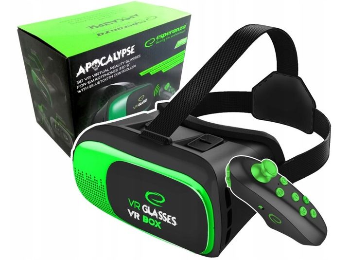 OKULARY GOGLE 3D VR + PILOT BLUETOOTH ESPERANZA zdjęcie 1