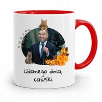 Kubek Czerwony Prezydenta Andrzej Duda Pis Zdrowie Z Nadrukiem Ze Zdjęciem