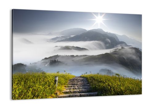 Obraz Na Płótnie - Góry Droga Mgła - 100X70 Cm - Aa100X70-2478 na Arena.pl