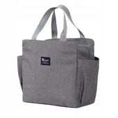 Lekka Torba termiczna na jedzenie lunch box Szara, mała torba