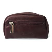 etui na klucze bellugio ze skóry naturalnej - bordowe