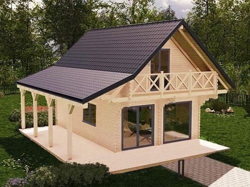 Domek drewniany dom całoroczny domek letniskowy drewniany DL P2C na Arena.pl