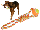 KERBL sznur z piłką tenisową lina do przeciągania szarpak zabawka psa 37cm