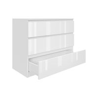 Komoda biała połysk AVEN 90 cm z 3 szufladami różne kolory DARMOWA DOSTAWA