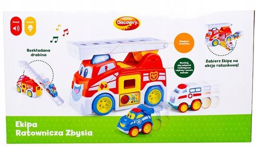 Dumel EKIPA RATOWNICZA ZBYSIA INTERAKTYWNY WÓZ STRAŻ POŻARNA i 2 AUTKA na Arena.pl