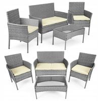 Zestaw mebli ogrodowych technorattan MultiGarden szary 4 el.