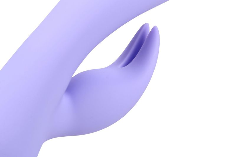 Smooth Silicone Rabbit Vibrator - Digital Lavender zdjęcie 7