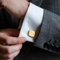 Złote spinki do mankietów z grawerem ZaNa Design