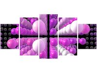 70CM 150CM OBRAZ 5 ELEM KULKI ŚCIENNY