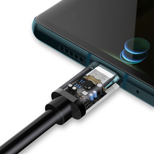 kabel przewód usb - usb typ c super fast charge 1 m czarny na Arena.pl
