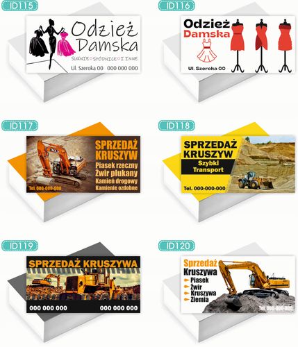Wizytówki firmowe 100szt DUŻO WZORÓW do wyboru DOŻYNKI PARAFIALNE na Arena.pl