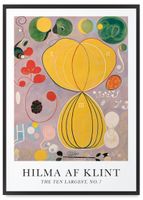 Plakat hilma af klint obrazy 50x70 cm w czarnej ramie