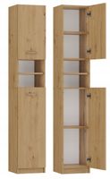 SZAFKA ŁAZIENKOWA MARBELA 32CM SŁUPEK REGAŁ DĄB ARTISAN