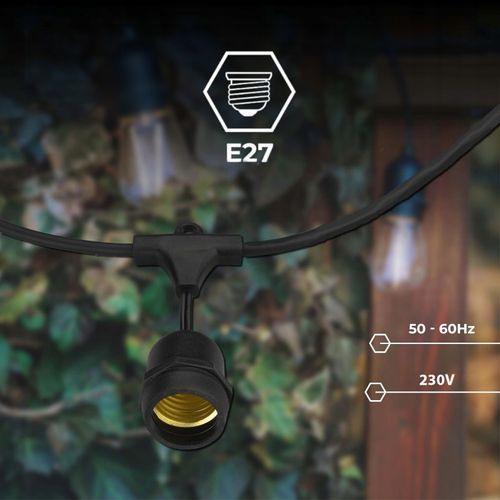 2X GIRLANDA ŚWIETLNA OGRODOWA LAMPKI 20X ŻARÓWKI 20m 20LED WODOODPORNA ŁĄCZ na Arena.pl