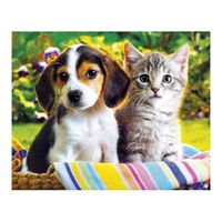 mozaika diamentowa haft 30x40 cm pies i kot v1 flamingo line