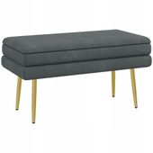 Ławka tapicerowana Homcom 838-438V00CG szara 79,5x37,5x43 cm