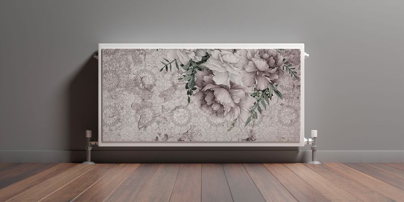 Mata MAGNETYCZNA Na Grzejnik Peonie Styl Retro Ornamenty 110cm x 60cm zdjęcie 3