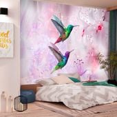 Fototapeta - Kolorowe kolibry (fioletowy) 400x280