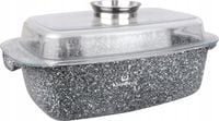 Gęsiarka do pieczenia 5,5L Brytfana z Pokrywą ALUMINIOWA Powłoka MARMUROWA