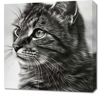 Obraz 60x60cm Kocie Wpatrzenie