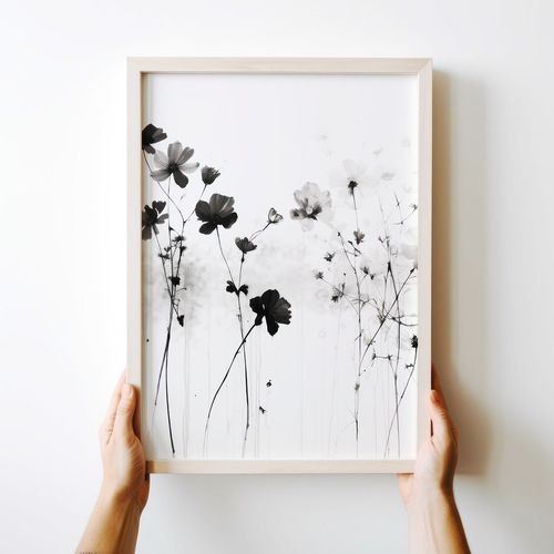 Plakat czarne kwiaty 40x50 cm na Arena.pl