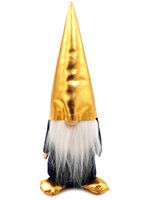 SKRZAT KRASNAL Z BRODĄ GNOM GRANATOWY ZŁOTY 28 cm GLAMOUR