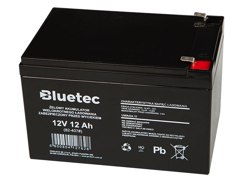 Akumulator żelowy 12V 12Ah BLUETEC zdjęcie 1