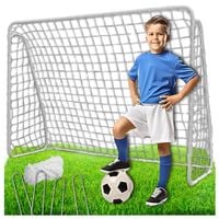 Bramka piłkarska dla dzieci przenośna duża metalowa składana 213 x 150