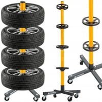 MOBILNY STOJAK NA KOŁA STELAŻ NA OPONY FELGI REGAŁ ORGANIZER DO GARAŻU 4SZT