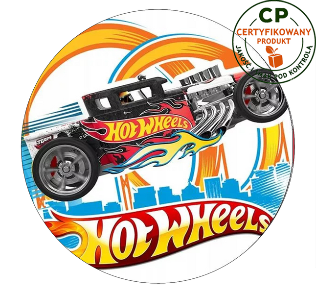 Opłatek na tort Hot Wheels zdjęcie 1