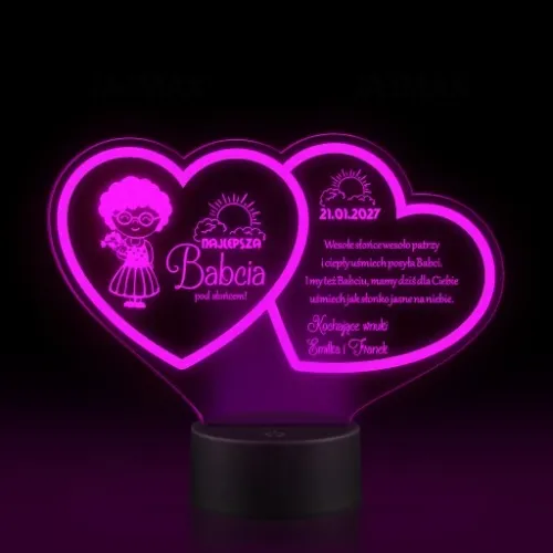 Prezent Dzień Babci i Dziadka Statuetka lampka LED na Arena.pl