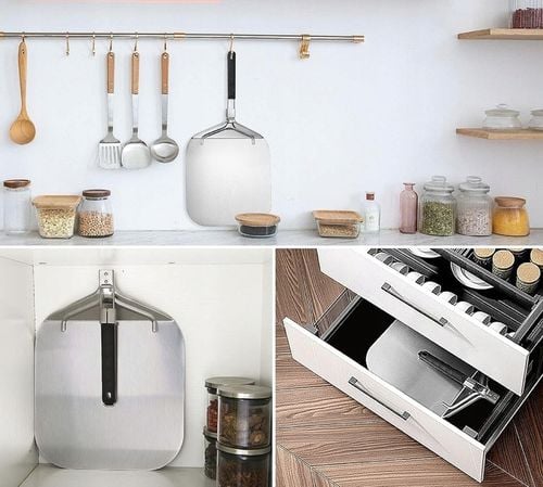 ŁOPATA DO PIZZY SKŁADANA SZUFLA TACA STAL NIERDZEWNA INOX PROFESJONALNA XXL na Arena.pl