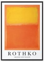 Plakat obraz Rothko orange and yellow 40x50 cm w czarnej ramie