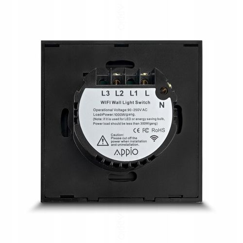 DOTYKOWY WŁĄCZNIK WYŁĄCZNIK ŚWIATŁA SZKLANY POJEDYNCZY LED WiFi Tuya na Arena.pl