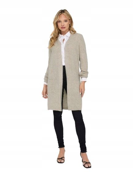 Only beżowy kardigan długi S zdjęcie 1