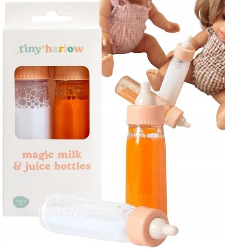 TINY HARLOW ZESTAW MAGICZNYCH BUTELEK DO KARMIENIA LALEK MLEKO I SOK na Arena.pl