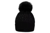 BROEL NASTAZJA czapka dla dziewczynki z pomponem czarna 50-52