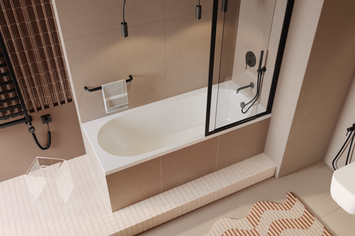 Delta PI wylewka wannowa ścienna, czarny mat na Arena.pl