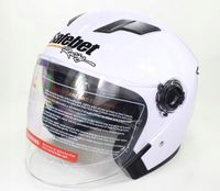 KASK MOTOCYKLOWY OTWARTY SKUTER QUAD ATV GOKART ROLKI BIAŁY BLENDA SZYBA L