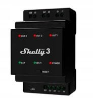 SHELLY INTELIGENTNY 3-KANAŁOWY PRZEKAŹNIK NA SZYNĘ DIN PRO 3 WIFI BT4.2