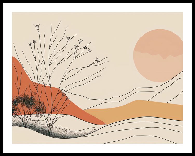 Plakat 65x50cm Pustynna Wydma zdjęcie 3