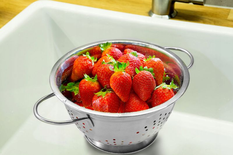 DURSZLAK CEDZAK SITKO GŁĘBOKI STAL NIERDZEWNA zdjęcie 7