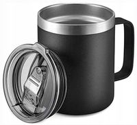 Kubek termiczny z uchwytem do Kawy Yerba Mate czarny 350ml