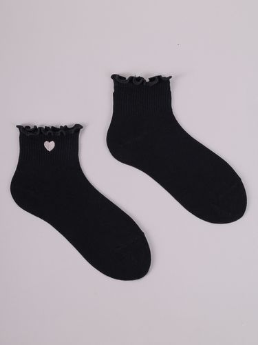 Skarpety krótkie gładkie z haftem serduszka 3PAK 35-38 YOCLUB na Arena.pl