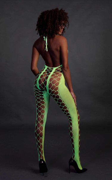 Bodystocking With Halterneck - Green - Xs/Xl zdjęcie 5